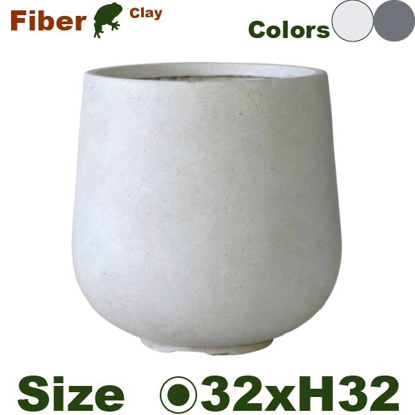 【屋外対応】MH Fクレイ マヌー RA02-32（直径32cm×H32cm）（底穴あり）セメント系軽量プランター |  | 01