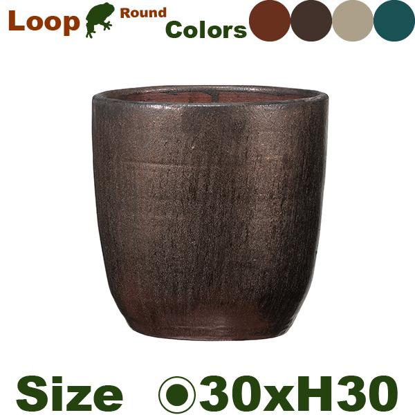 【屋外対応】MM ループ ラウンド Loop 32（直径30.5cm×H30cm）（底穴あり）（陶器製） |  | 01