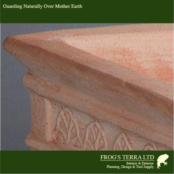 【法人宛限定商品】MB トスカーナ  リーフキューブ  S（ロ45cm×H40cm）（底穴あり）（ハンドメイド/イタリア/テラコッタ/寒冷地仕様） |  | 01