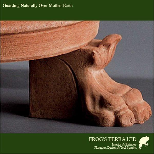 トスカーナ ライオンポットフット（W14cm×D23cm×H15cm）（ハンドメイド/イタリア/テラコッタ/寒冷地仕様） |  | 03