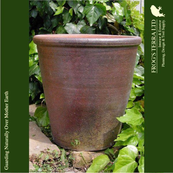 丸つば長鉢  TD-152LL  LL（直径50cm×H50cm）（備前/塩焼）（侘び/さび/モダン）(和風/陶器/こげ茶/アジアン） |  | 01