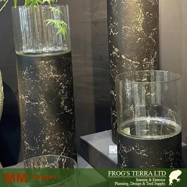 サンティ S（直径22cmxH47cm）（底穴なし）（セメントファイバー/ガラス）（プランター/花器） |  | 02