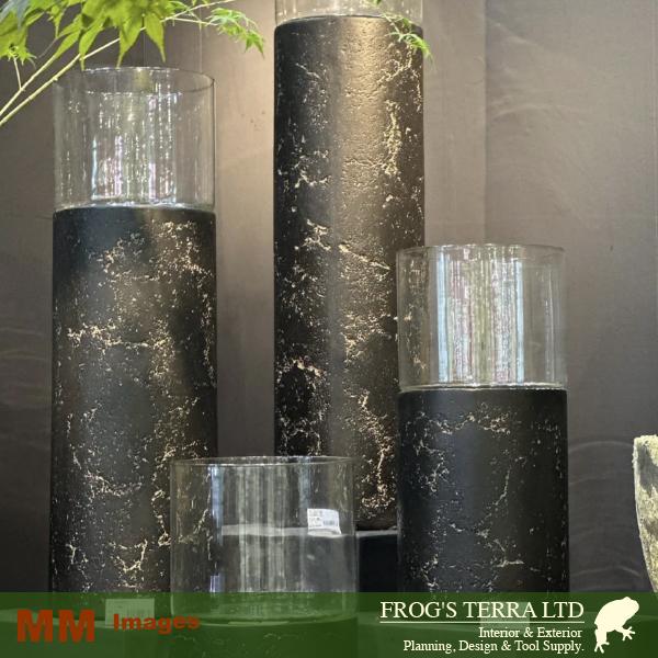 サンティ SS（直径22cmxH30cm）（底穴なし）（セメントファイバー/ガラス）（プランター/花器） |  | 01