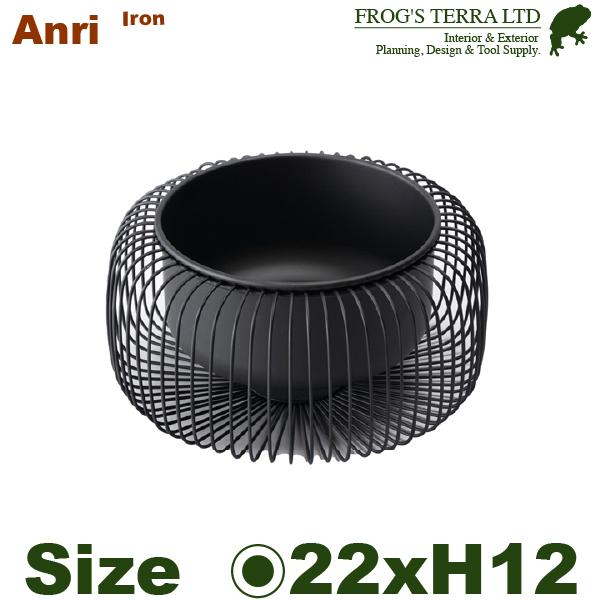 アンリ ロウ ボウル S TM-010S（直径22cm×H12cm）（底穴なし）（鉄製 花器） | 