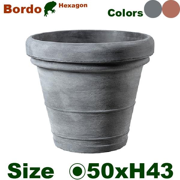 ボルドー TP-TM50 GR/TC 超軽量タイプ（尺鉢対応）（直径50cm×H43cm）（ポリエチレン）プランター ポット 観葉鉢 園芸 商業施設 | 