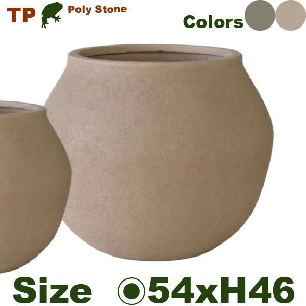 【屋外対応】【法人/店舗宛】MH ポリストーン アーン M  TP02-55（直径54cm×H46cm）（底穴なし/あり）ポリストーンファイバー |  | 01