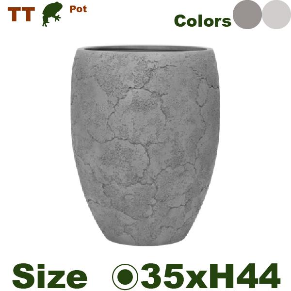 TT635 M（直径35cmxH44cm）（底穴なし）（セメントファイバー）（プランター/ポット/室内用鉢カバー） | 