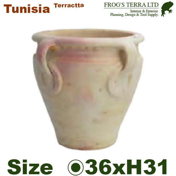 チュニジア 062 30cm（直径36cm×H31cm）（底穴あり）（陶器鉢/テラコッタ）（プランター/園芸/寄せ植え/ポット） | 