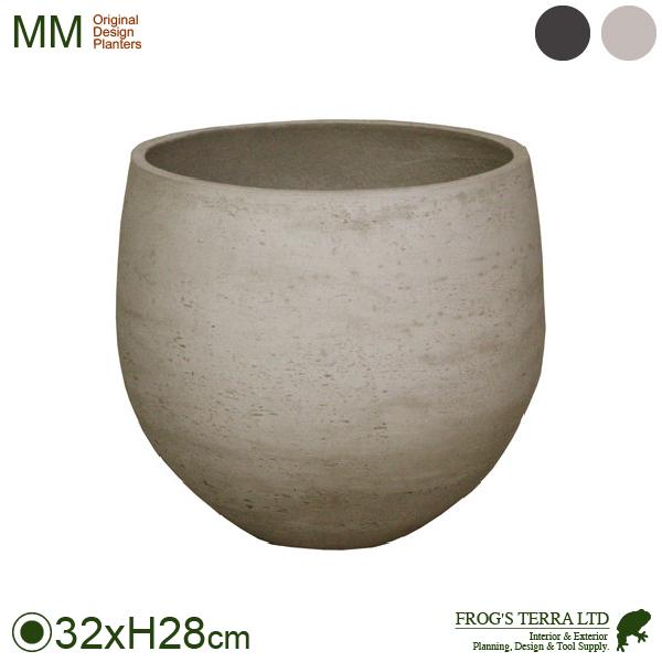 アディラボウル M（直径32cm×H28cm）（底穴なし/あり）（セメントファイバー）（プランター/ポット/観葉鉢）の画像