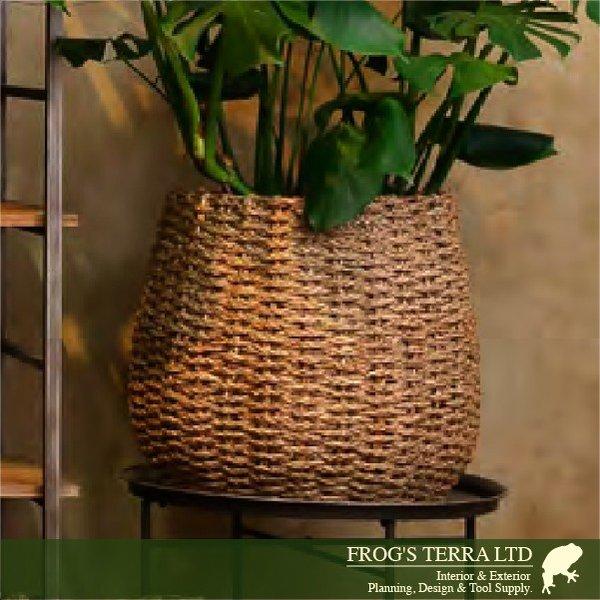 ペルナ S 12号（直径36cm×H36cm）（底穴なし）植物繊維 鉢カバー プランター 園芸 寄せ植え バスケット カフェ |  | 04