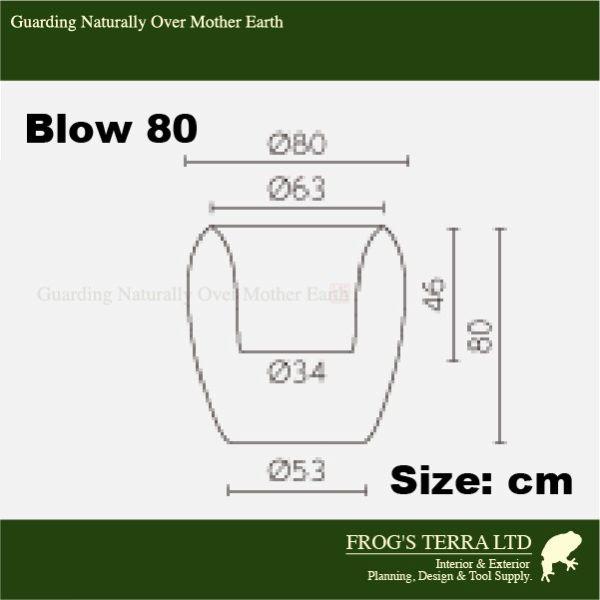 Vondom Blow ボンドム  ブロー80 VN-55019A (直径80cm×H80cm）（底穴あり/なし）（ポリエチレン樹脂）（プランター/ポット）の画像