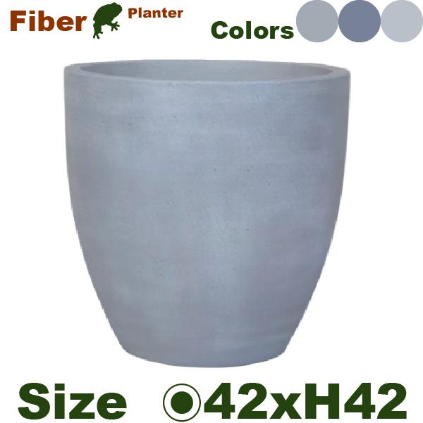 VT スリムラウンド L（直径42cm×H42cm）（底穴あり）セメント ファイバー プランター ポット 観葉鉢 鉢 園芸 | 