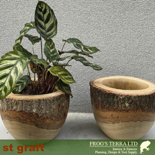 マンゴーポットS  2個セット  W9701  鉢カバー 木製（直径15cm×H13cm）（底穴なし）（プランター/植木鉢/鉢/ポット） |  | 01