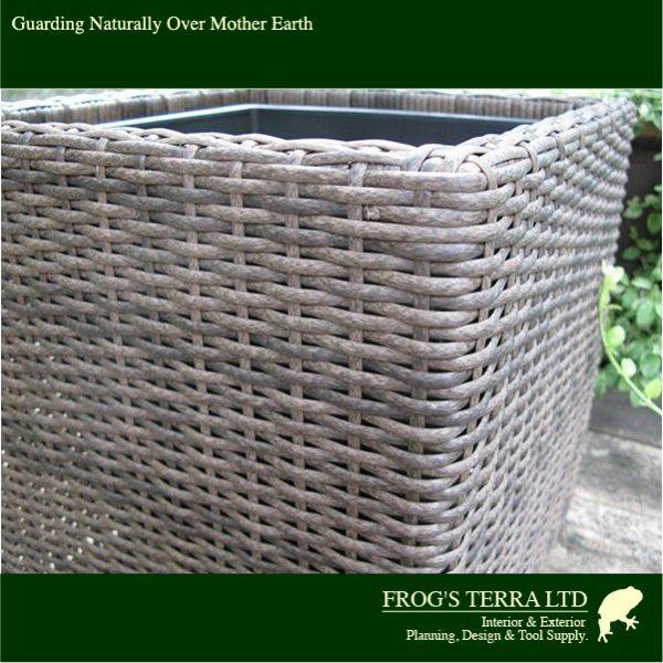 ウィッカーポット・キューブ・M・WP-003WC41E・インナーポット付・ウィーブンポット（ロ41cm×H41cm）（尺鉢不可）（底穴なし）（観葉植物用/プランター） |  | 02