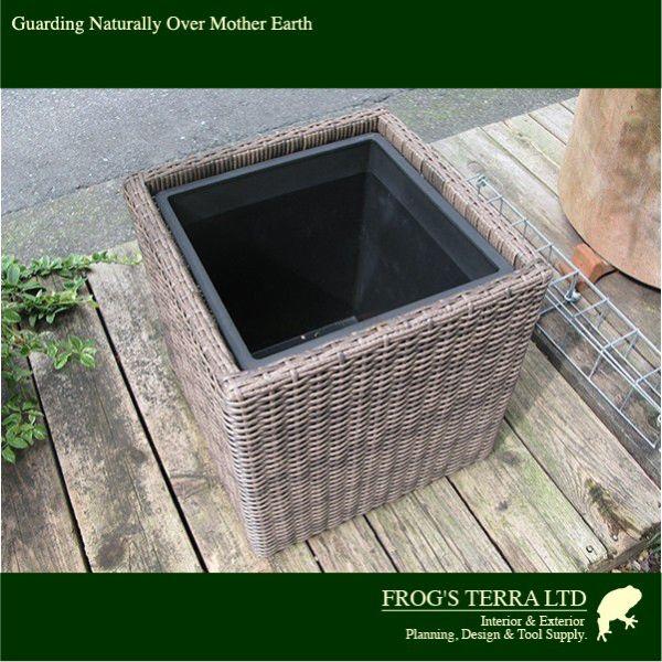 ウィッカーポット・キューブ・M・WP-003WC41E・インナーポット付・ウィーブンポット（ロ41cm×H41cm）（尺鉢不可）（底穴なし）（観葉植物用/プランター） |  | 03