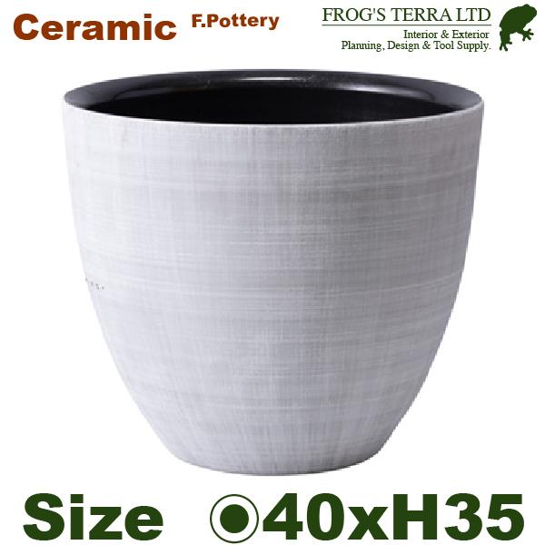 MM XD ミノアラウンド（直径40cm×H35cm）（底穴なし）（土もの 陶器鉢 テラコッタ プランター 園芸 作家モノ ポット） | 