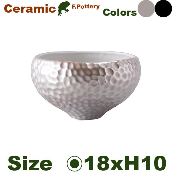 MM XD ギザディープ（直径18cm×H10cm）（底穴なし）（土もの 陶器鉢 テラコッタ プランター 園芸 作家モノ ポット） | 
