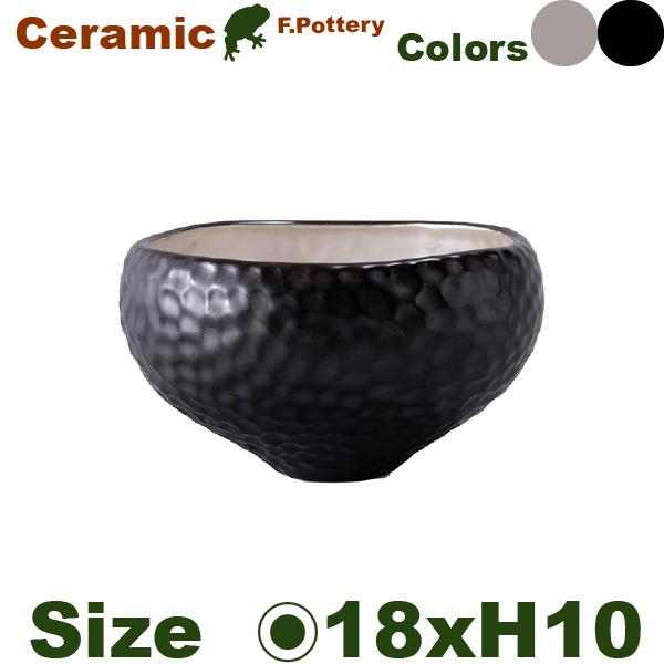 MM XD ギザディープ（直径18cm×H10cm）（底穴なし）（土もの 陶器鉢 テラコッタ プランター 園芸 作家モノ ポット） |  | 01