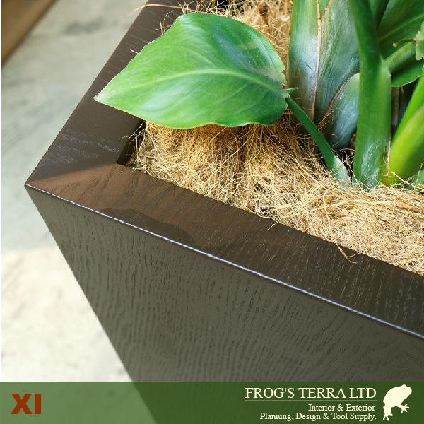 鉢カバー・木製・ウッドプランター XI-04（ロ27cm×H70cm）（底穴なし）（プランター/植木鉢/鉢/ポット）（寄せ植え/観葉植物用） |  | 02