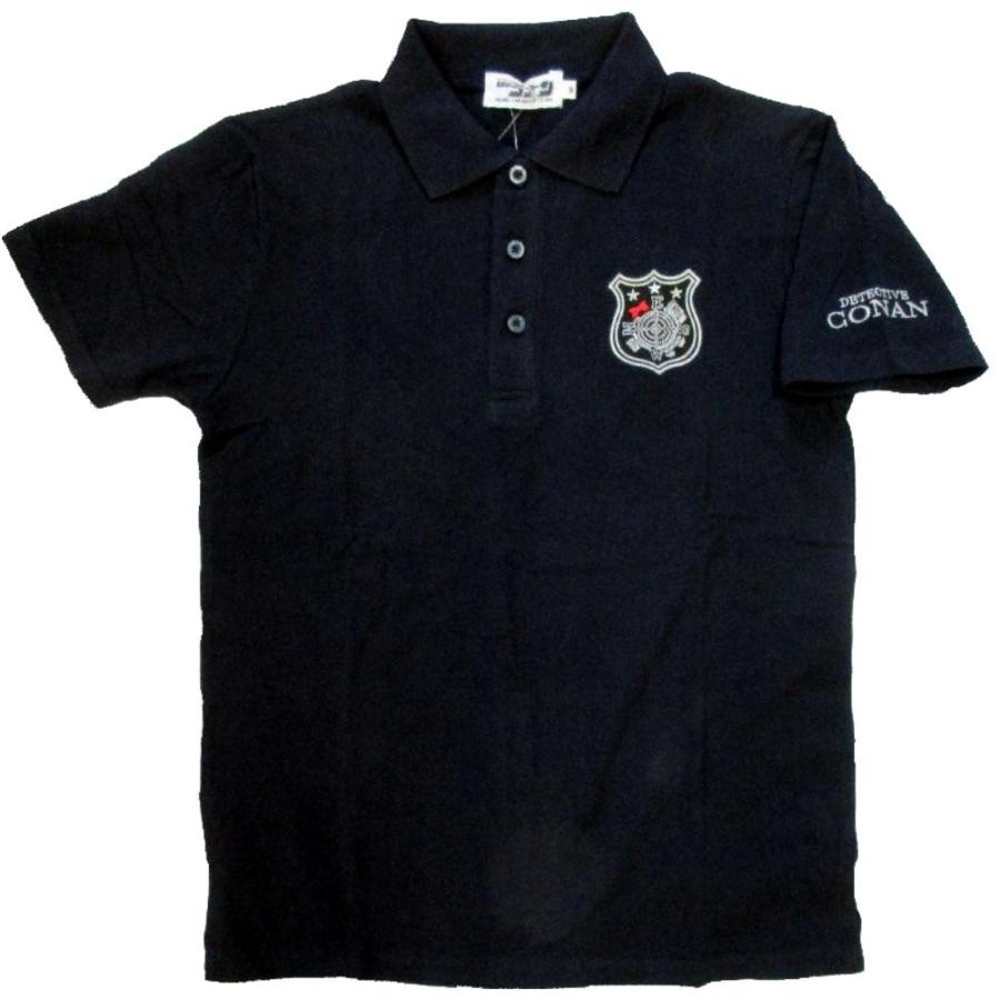 名探偵コナン アニメ キャラ ポロシャツ メンズ 半袖 刺繍 ワッペン 柄