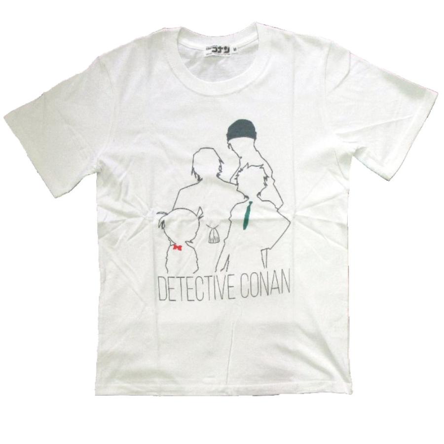 名探偵コナン アニメ キャラ 影絵 プリント 柄 半袖 Tシャツ アメカジ