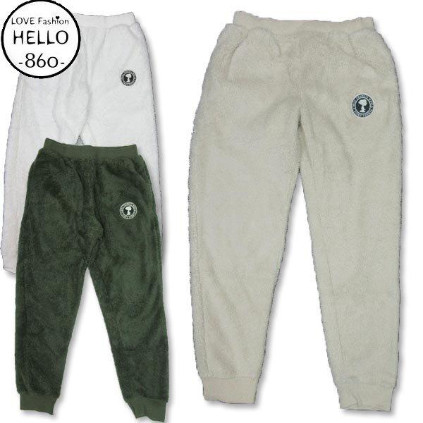 PEANUTS (ピーナッツ) スヌーピー ロング パンツ メンズ 表ボア 刺繍ワッペン 柄 ルームウェア ボトム 再入荷 / bib014 | 