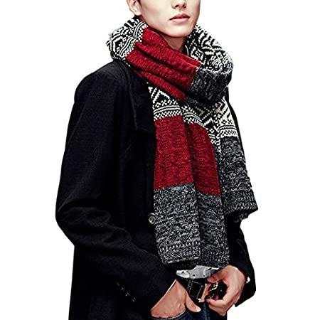 新しい アメリカの人気商品を直輸入 メンズレディース冬暖かいニットロングスカーフファッションコントラストカラーカジュアルレジャーneck Warmerサイクリングキャンプスキースノーボー 財布 帽子 ファッション小物 Smssvg Org