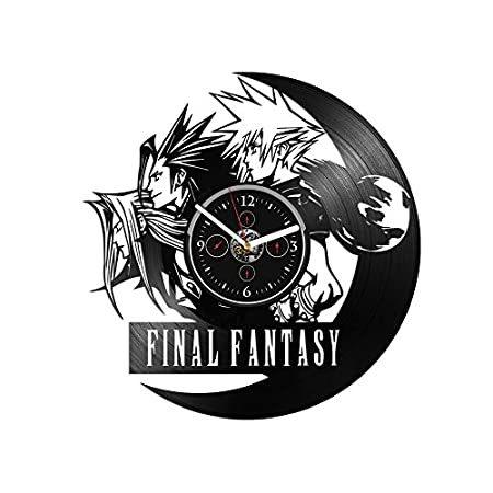 Fantasy Final Clock Fantasy Large Gift Fina インテリア時計 Gamer B07fnvfp1g For 送料無料 Final Final Vinyl フロムアメリカ Wall Wall For
