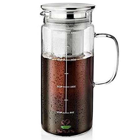 フロムアメリカ 水出しコーヒーメーカー コーヒーメーカー キッチン家電 水 気密水出しピッチャー コーヒーアクセサリー コーヒーメーカー 1クォート Bt Xe4 T アイスティーメーカー 32オンスアイスコーヒーメーカー B07gz