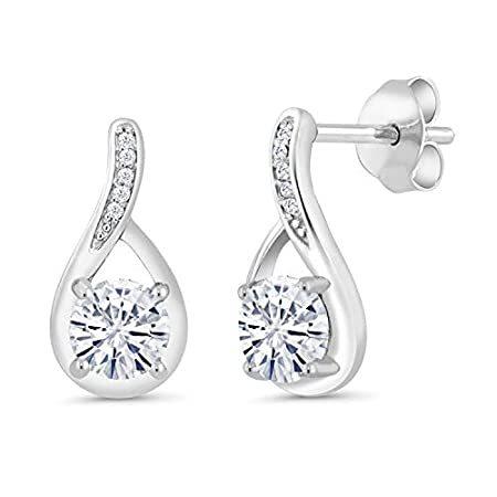 新春福袋21 アメリカの人気商品を直輸入 送料無料 Gem レディース ピアス Colvard Charles モアサナイト Classic Forever 1 07カラット King Stone レディースアクセサリー