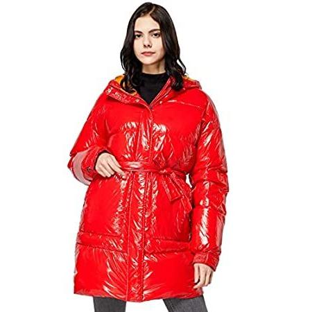 公式セール Orolay レディース 暖かい冬用ベルト付きダウンコート スタンドカラー 厚手のフード Us サイズ X Large カラー レッド 5 クーポン有り Www Superavila Com