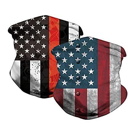 名入れ無料 米国国旗プリント ゲートル ネックカバー バンダナ アメリカ国旗フェイス アメリカの人気商品を直輸入 ファミリーゲートル Size One サイズ Us アウトドアウエア小物 Haf Fun