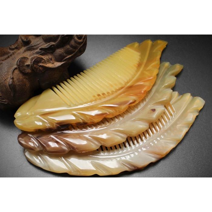 櫛 くし コーム ヤク牛角製櫛 kadokusi made26 : KOMUONネットストア