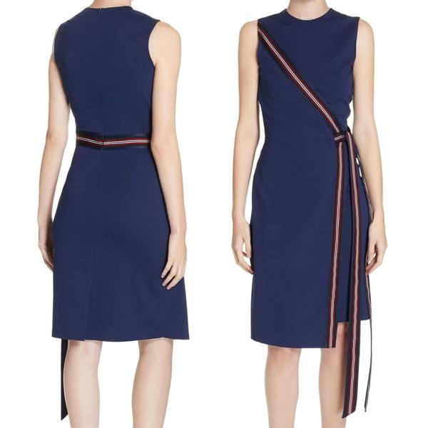 Web限定 ダイアンフォンファステンバーグ Dvf ワンピース Diane Von Furstenberg dvf Lindsey Sheath Dress アシンメトリー ラップ ドレス ネイビー 希少 大人気 Mercurytechnologies Mn Com