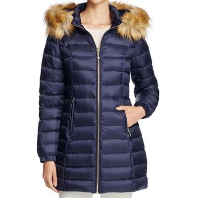 ケイトスペード アウター Kate Spade Bow Back Down Coat (Navy) ボウ 