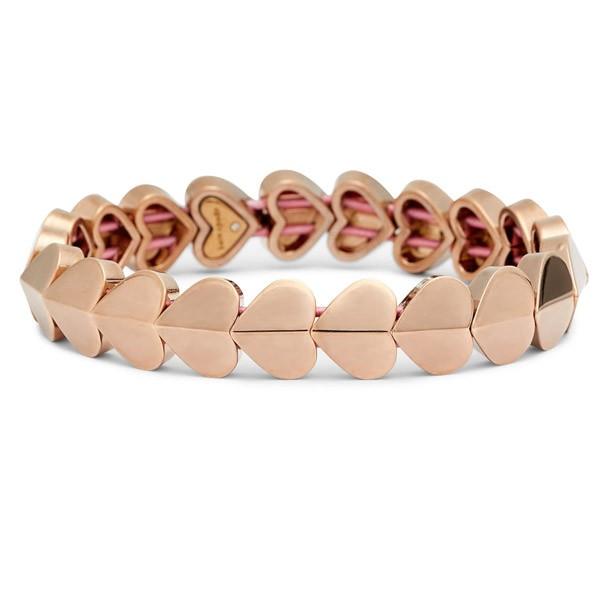 ケイトスペード ブレスレット Kate Spade ★ Heart Stretch Bracelet (Rose Gold) ハート ストレッチ ブレスレット (ローズゴールド)｜fromla