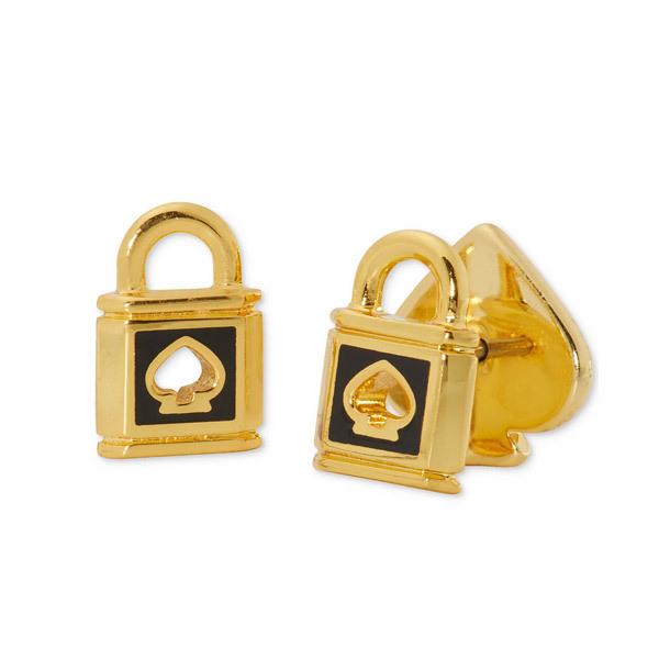 ケイトスペード ピアス Kate Spade Spade Lock Stud Earrings (Black) スペード ロック スタッド