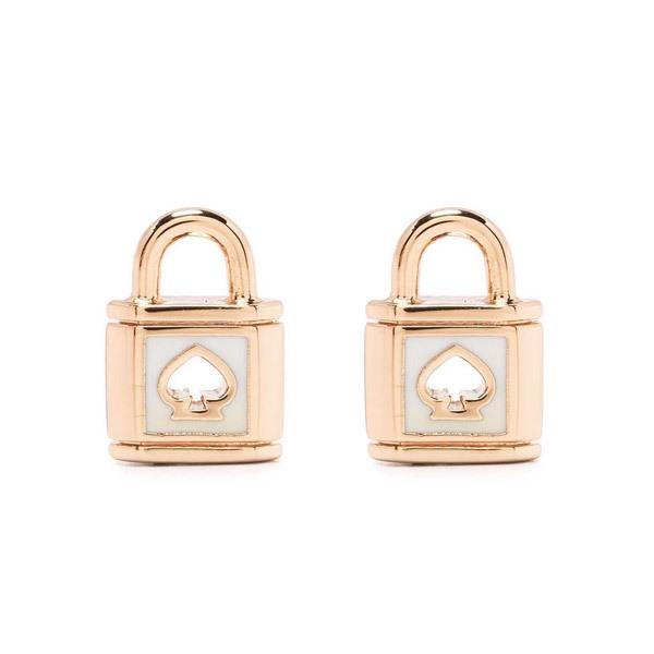 ケイトスペード ピアス Kate Spade Spade Lock Stud Earrings (White) スペード ロック スタッド ピアス（ホワイト）