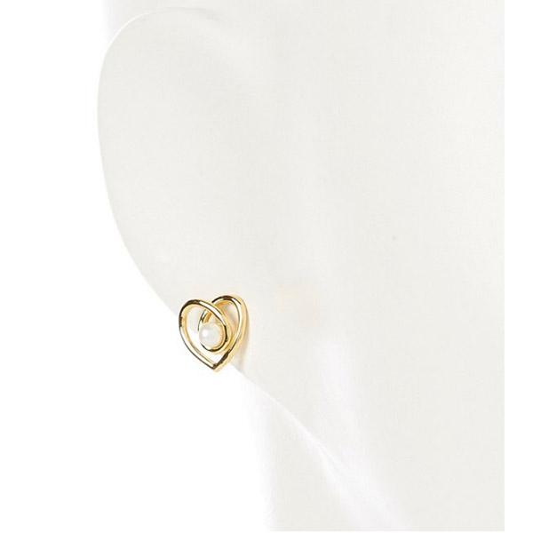 ケイトスペード ピアス Kate Spade ★ Gold-Tone Imitation Pearl Infinite Heart Stud Earrings (Gold) パール ハート スタッドピアス（ゴールド）｜fromla｜02