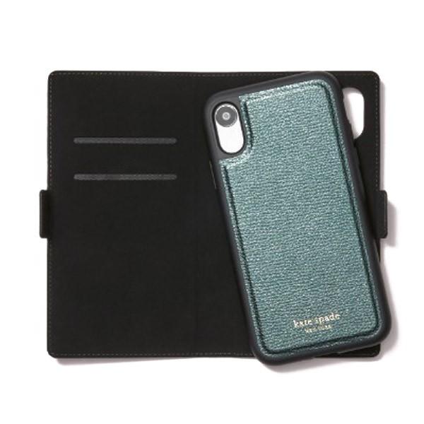 ケイトスペード iPhoneケース Kate Spade ★ sylvia iphone x & xs magnetic wrap folio case (Deep evergreen) シルビア レザー iPhoneX＆XSケース｜fromla｜02