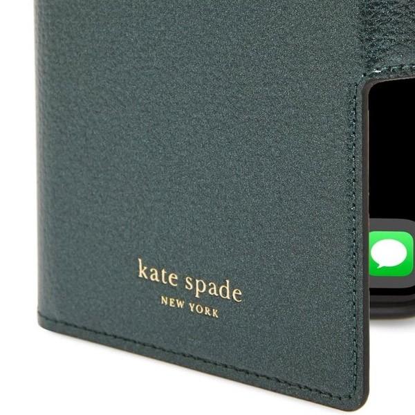 ケイトスペード iPhoneケース Kate Spade ★ sylvia iphone x & xs magnetic wrap folio case (Deep evergreen) シルビア レザー iPhoneX＆XSケース｜fromla｜03