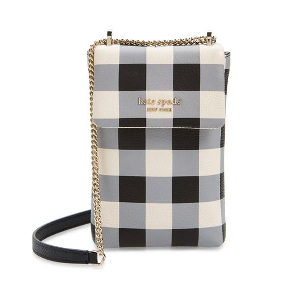 ケイトスペード スマホショルダー Kate Spade bradley gingham pebbled leather phone