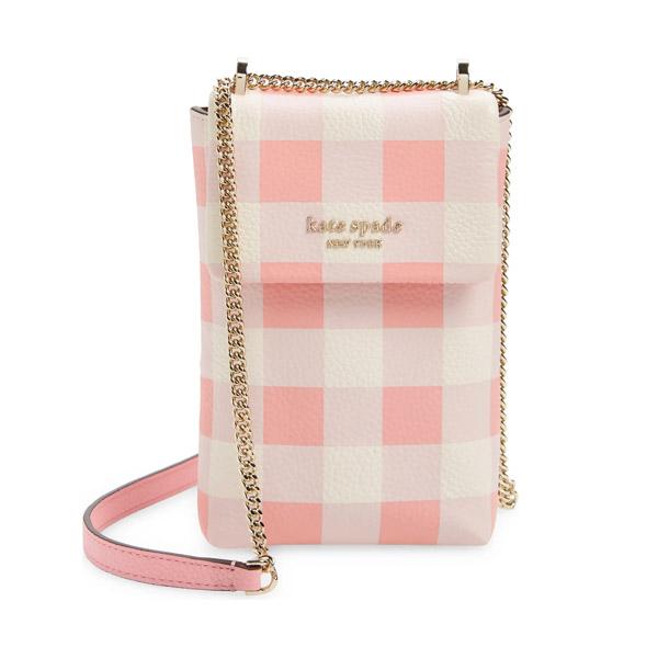 ケイトスペード スマホショルダー Kate Spade bradley gingham pebbled leather phone