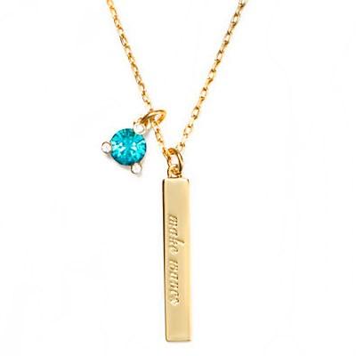 ケイトスペード ネックレス ● Kate Spade wbrud435 born to be december pendant (blue) ディセンバー 12月 誕生石 ネックレス (ブルー)｜fromla