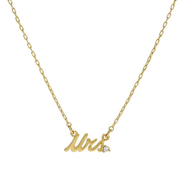 ケイトスペード ネックレス Kate Spade Say Yes Mrs. Necklace (Clear/Gold) セイ イエス ミセス