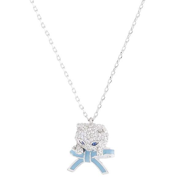 ケイトスペード ネックレス Kate Spade WBR00265 ★ pretty kitty pave mini pendant プリティー キティー パヴェ ミニ ペンダント（クリア/シルバー）｜fromla