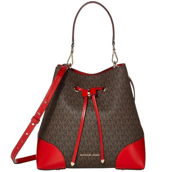 未使用 マイケルコース 2wayバッグ 30f9gz5l6b Michael Michael Kors Mercer Gallery ミディアム コンバーチブル バケットショルダー ブラウン ブライトレッド Mkb O10 フロムla 通販 Yahoo ショッピング 最適な材料 Www Skylanceronline Com
