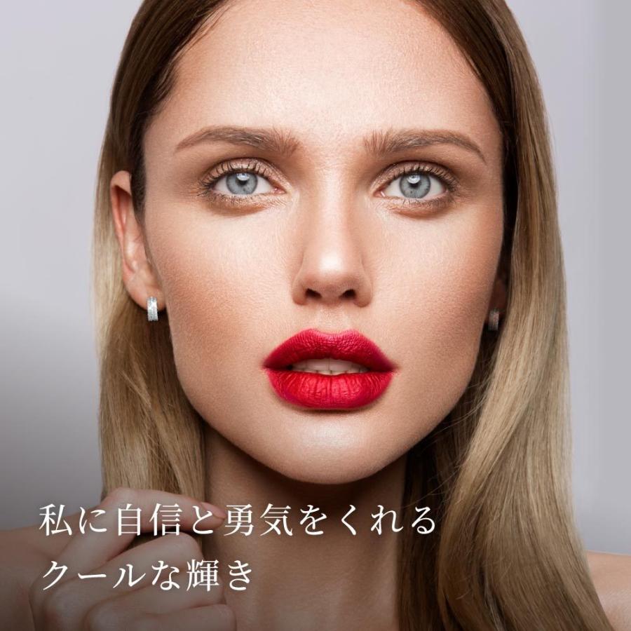 ピアス レディース フープピアス プラチナ 加工 アレルギー対応 パヴェ 40代 50代の画像