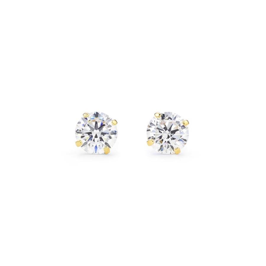 ピアス レディース ダイヤモンド cz 一粒 0.3ct 14金 イエローゴールド アレルギー対応 ブランド｜fromny｜05