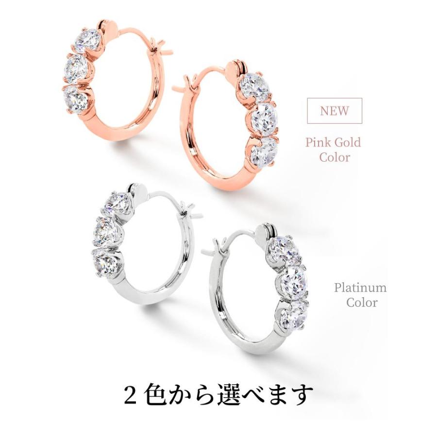 あすつく対応】ピアス レディース ダイヤモンド cz フープピアス